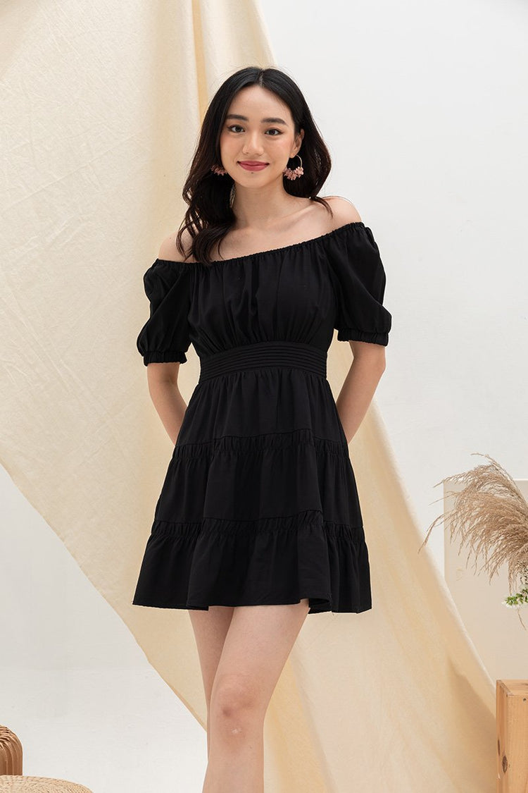 Fire Up the Mini Tiers Dress Black